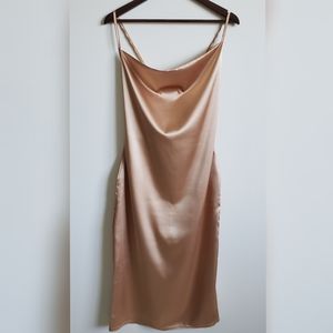 Satin Midi Slip Dress NWT